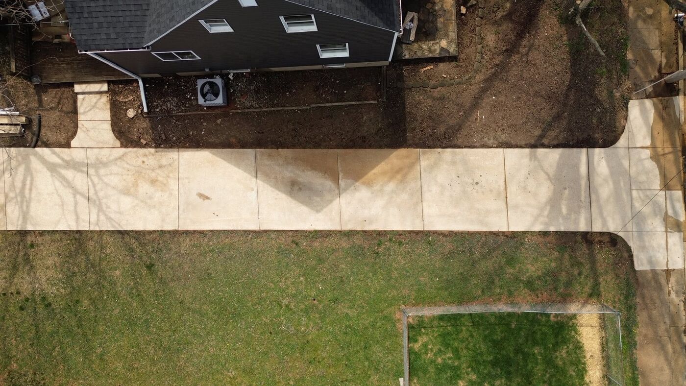 Driveway & approach after cleaning