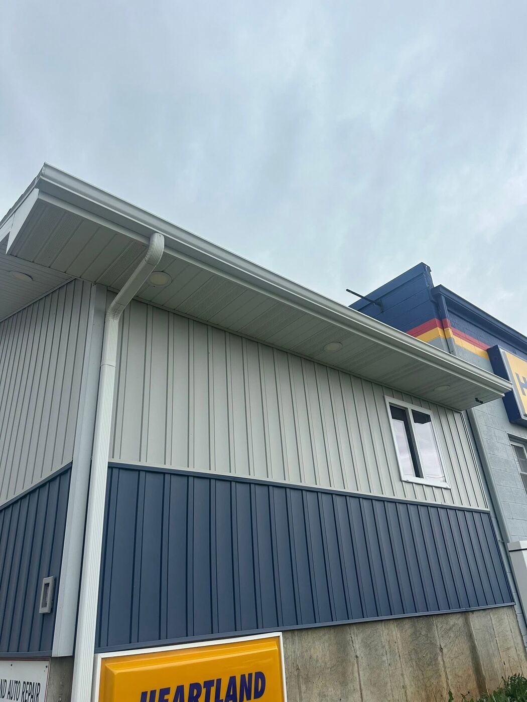 Commercial siding after cleaning