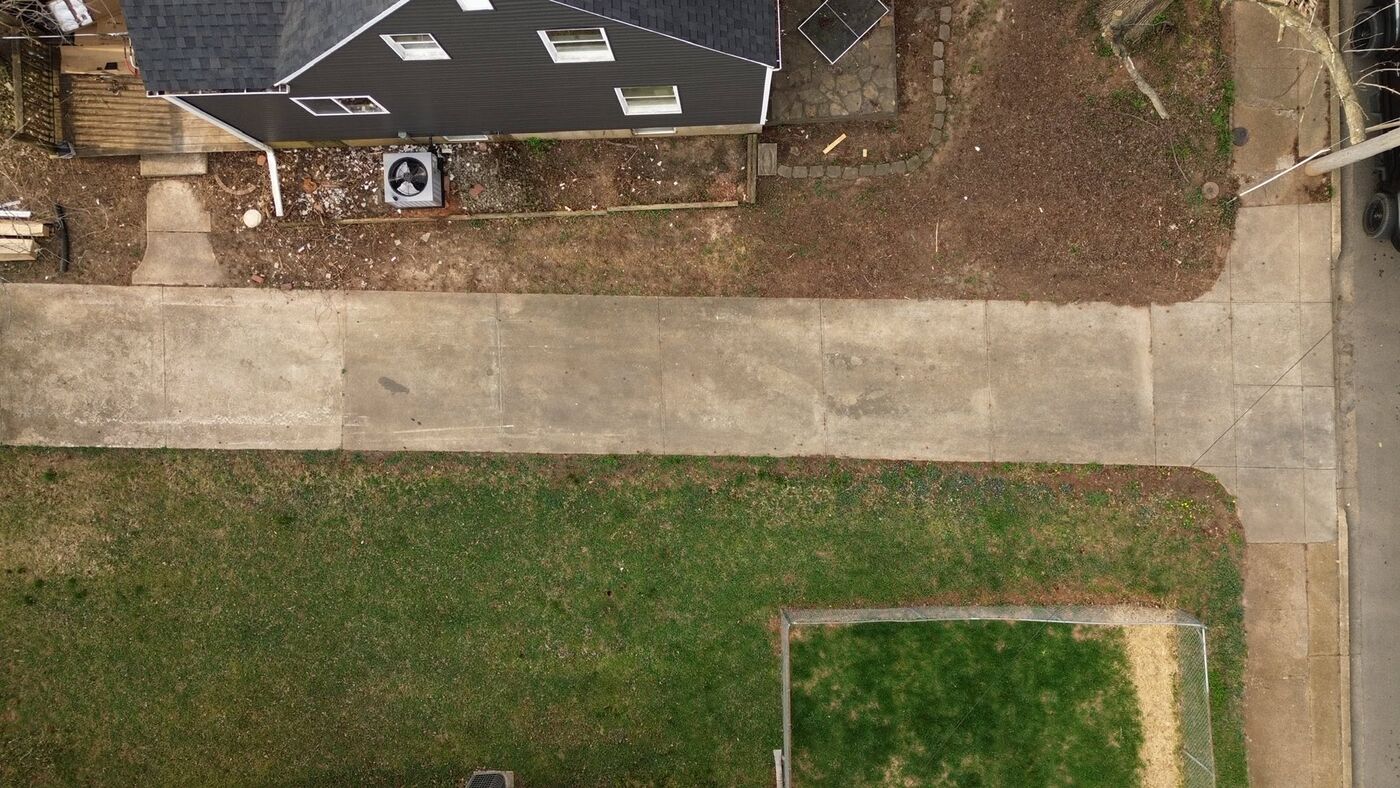 Driveway & approach before cleaning
