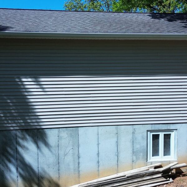 Clean gutters and soffit