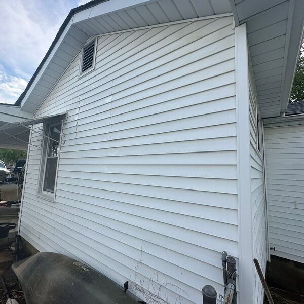 House siding after washing
